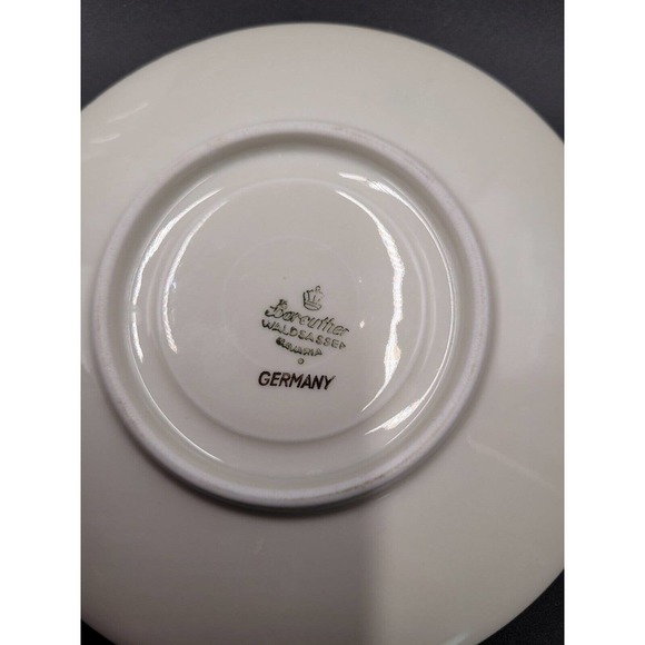 VTG Bareuther Waldsassen Luncheon Trio Set Plate Teacup Saucer 53 Gold Trim - Picture 7 of 12